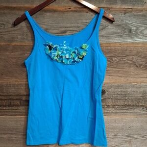 New York & Company Blue Floral Camisole #5
